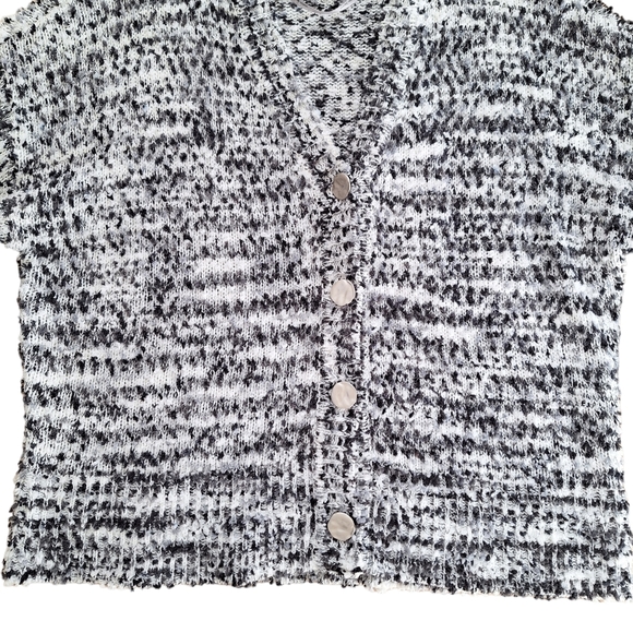 Marc New York Andrew Marc Fuzzy Knit Boho Dolman Sleeve Cardigan Sweater szL - Picture 7 of 11